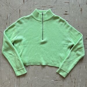 Urban Outfitters mint green zipper sweater